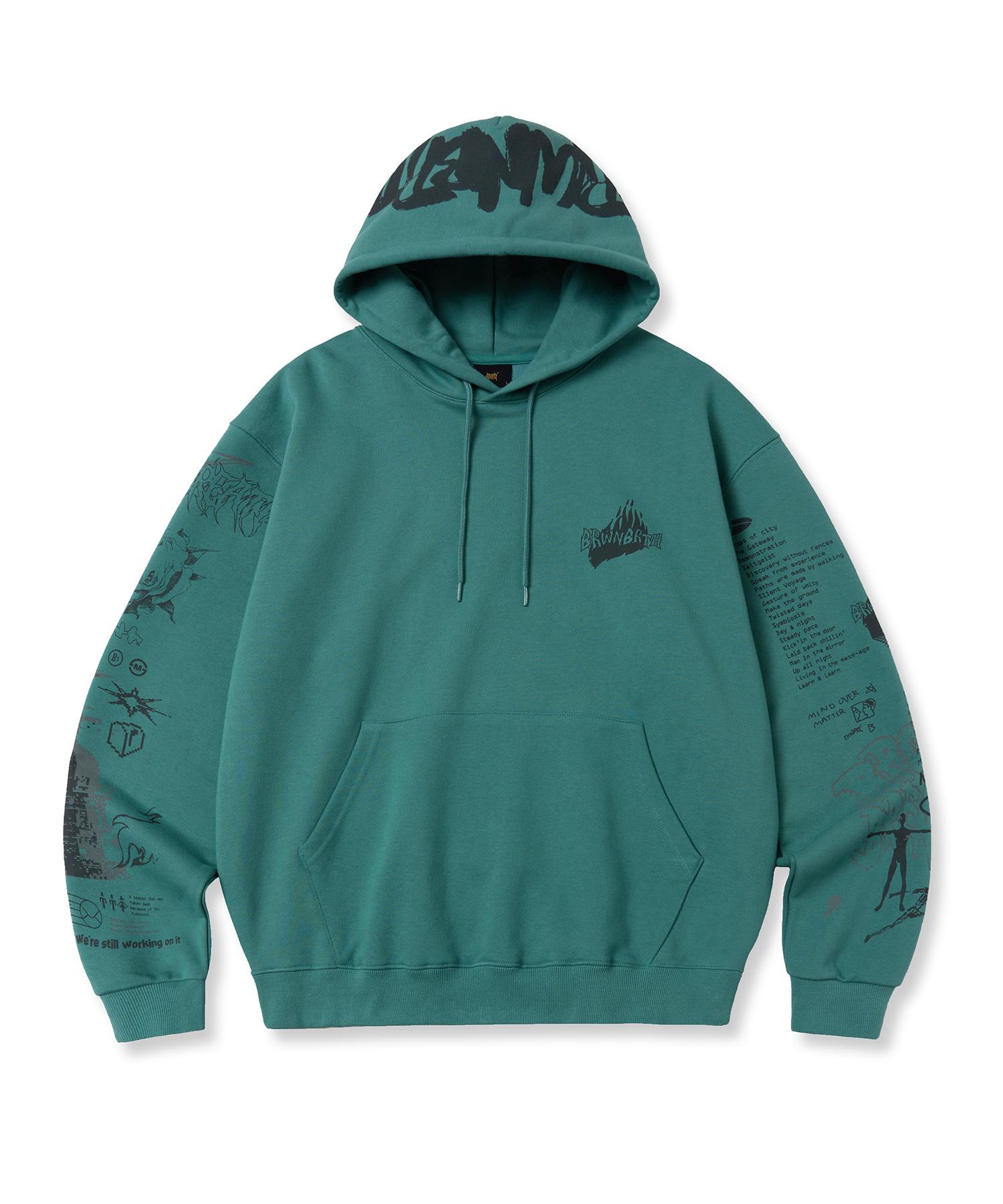 Коричневая Худи  Bless Mind Over Matter  - Зеленая Green/S