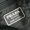 Prada Tasche mit dreieckiger Logo-Platte Rucksack Leder / Nylon Schwarz