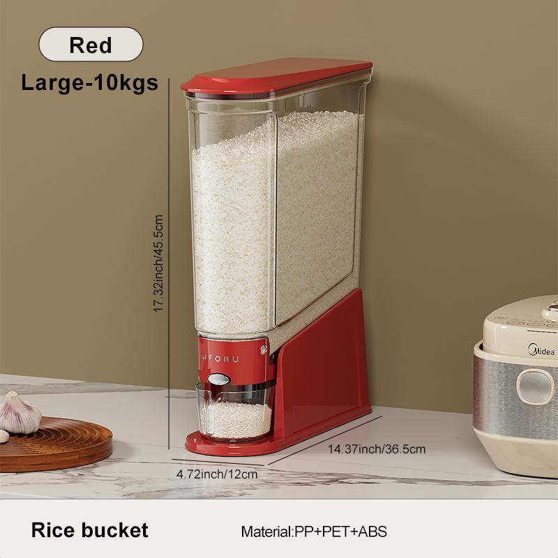 Uforu Press-Type Household Rice Drum Moisture-Proof Sealed Rice Container Slot Grain Storage Drum Food-Grade Organizing Box