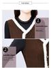 2026 Autumn/Winter Elegant Hepburn Style Slimming Patchwork Mid-Length Dress