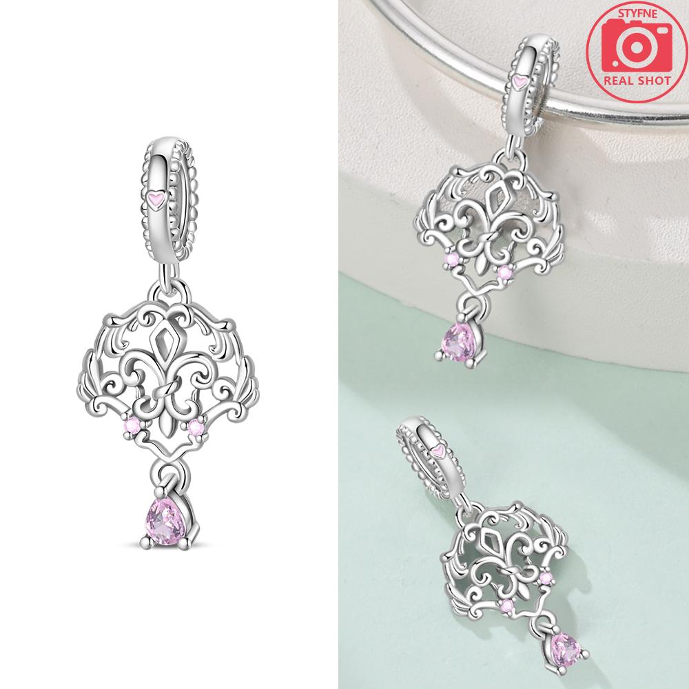 Heart Zircon Charms Original Classic Copper Plated Lotus Angel Beads Fitbracelets Women Diy Jewelry Fine Gifts Jewelry