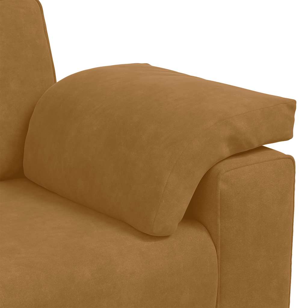 Two Seater Sofa Brown 160 x 77 x 82 cm Velvet