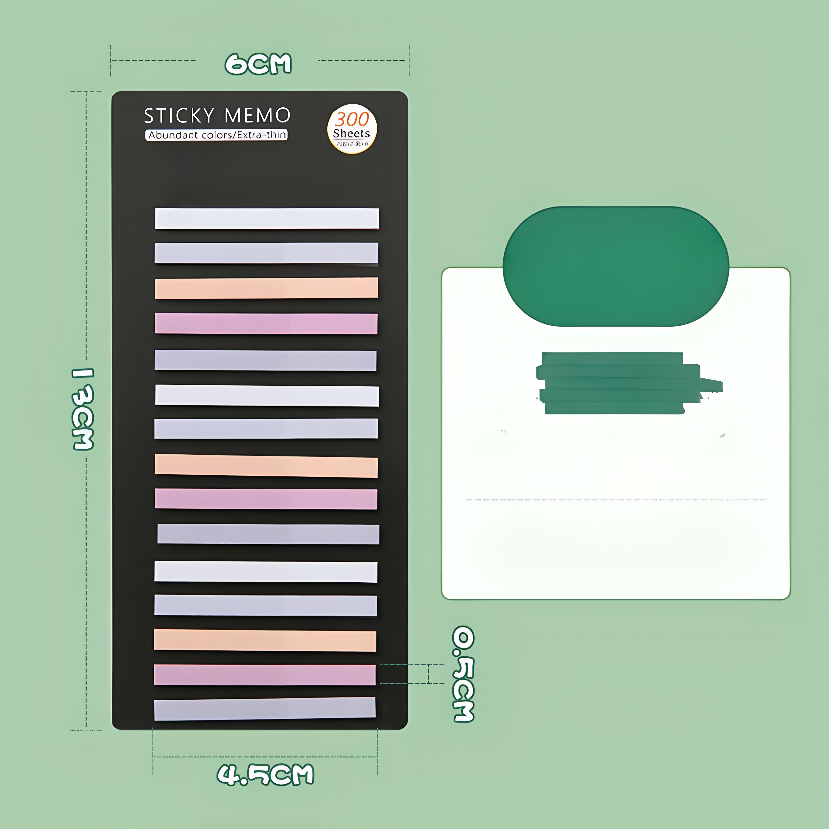 

300 шт./набор Цветные полупрозрачные полоски ПЭТ Индексная наклейка Заметка Выделяющие маркеры Наклейки Предметы Закладки Студенческие канцелярские товары Липкий блокнот