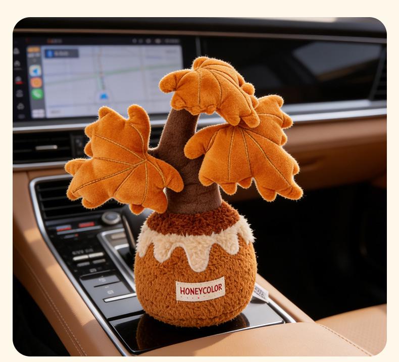 Realistic Plush Money Tree Plant Doll for Car Decoration and Small Gifts