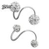 Sturdy Earring 1Pc Piercing Faux Crystal Tragus Studs