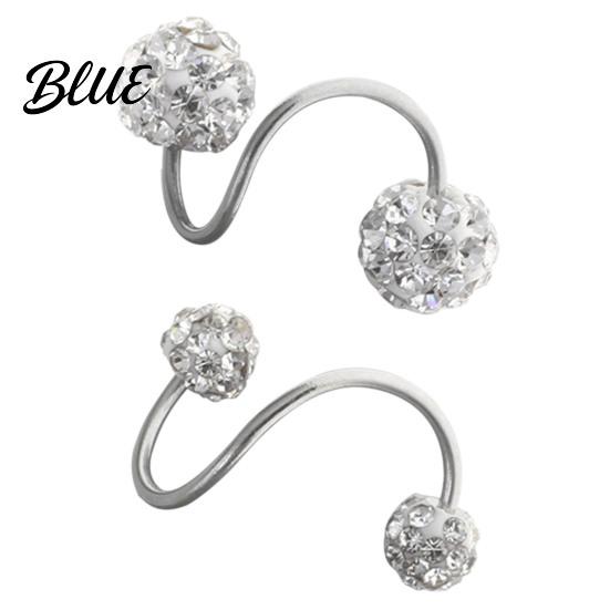 Sturdy Earring 1Pc Piercing Faux Crystal Tragus Studs