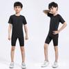 Kids' Quick-Dry Activewear Set: Breathable Short-Sleeve Bodysuit & Elastic Five-Point Pants for Summer Fitness
