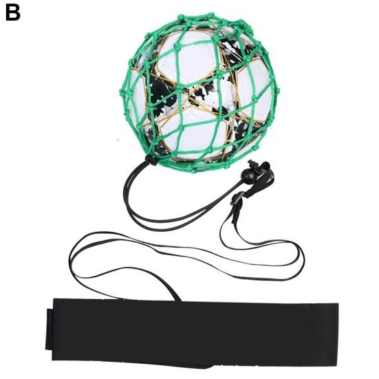 Soccer Ball Net Kicker Football Kick Trainer Nylon Mesh Bag Solo Soccer Kick Practice Training Return Trainer Net Football