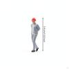 1:64 Scale Worker Figurine Molded Hard Hat Figure Realistic Standing Construction for