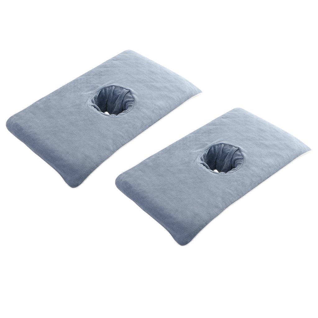 2PCS/SET 40*80cm Thickened Beauty SPA Massage Table Planking Face Towel with Hole Bed Bandana