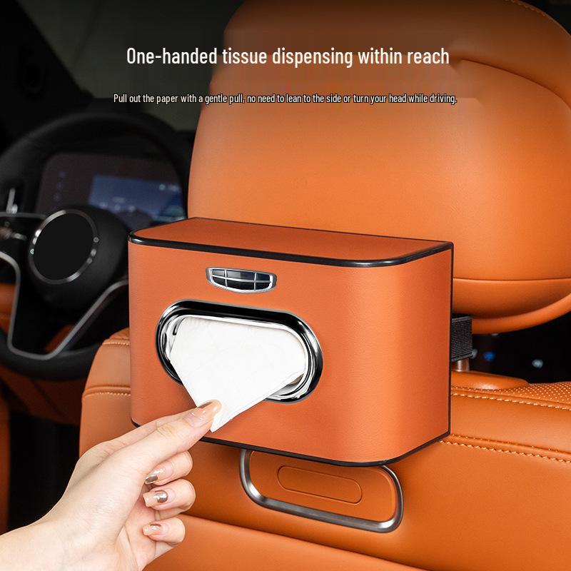 Kompatible Taschentuchbox für Geely Xingyue, Binyue, Emgrand, Borui, Geometry, ICON - Ausziehbarer Beutel für Mittelarmlehne und Sitzlehne