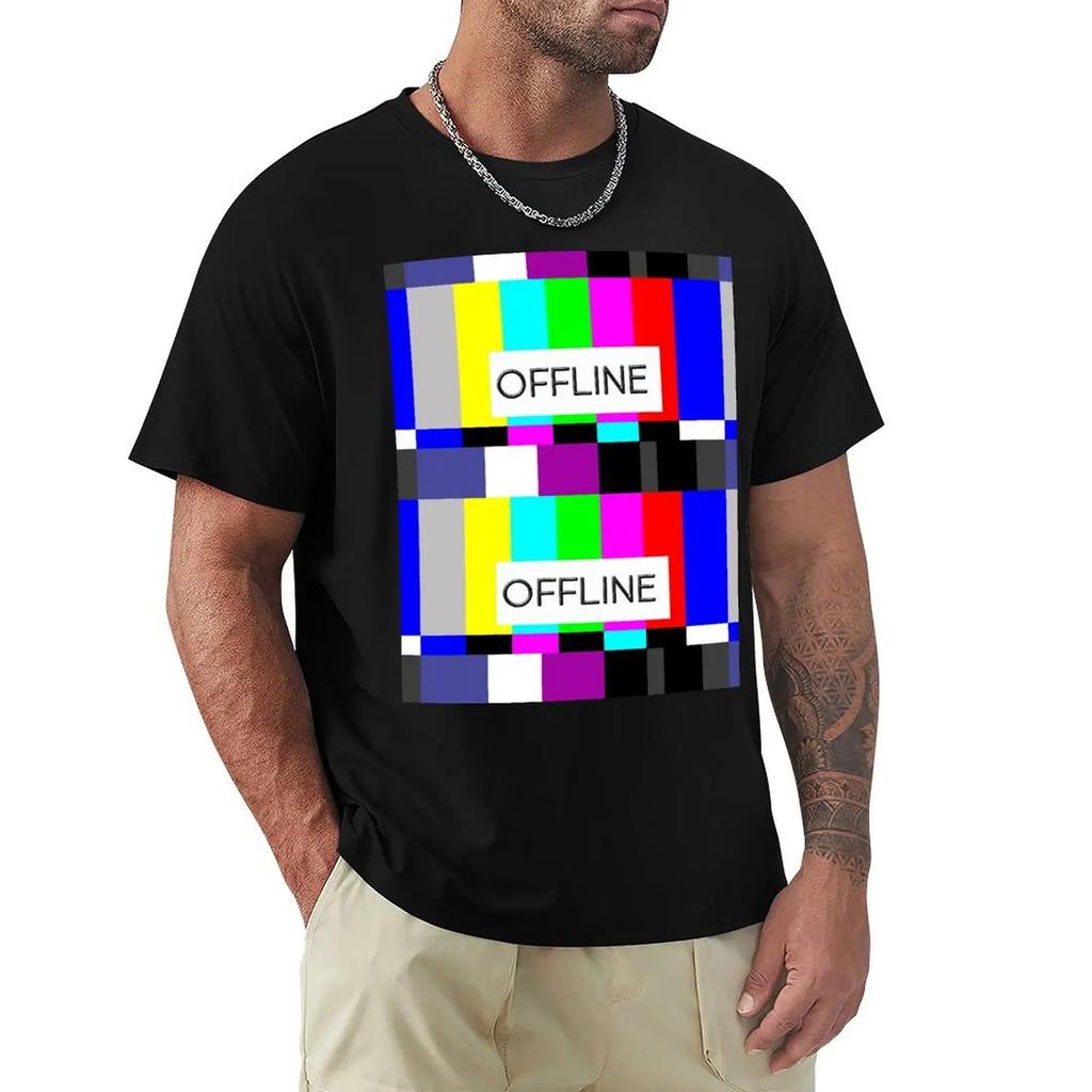 Oflline T-Shirt Cheap Stuff Plus Size Clothes Plain Graphic Tee Shirt T-Shirts For Men Cotton