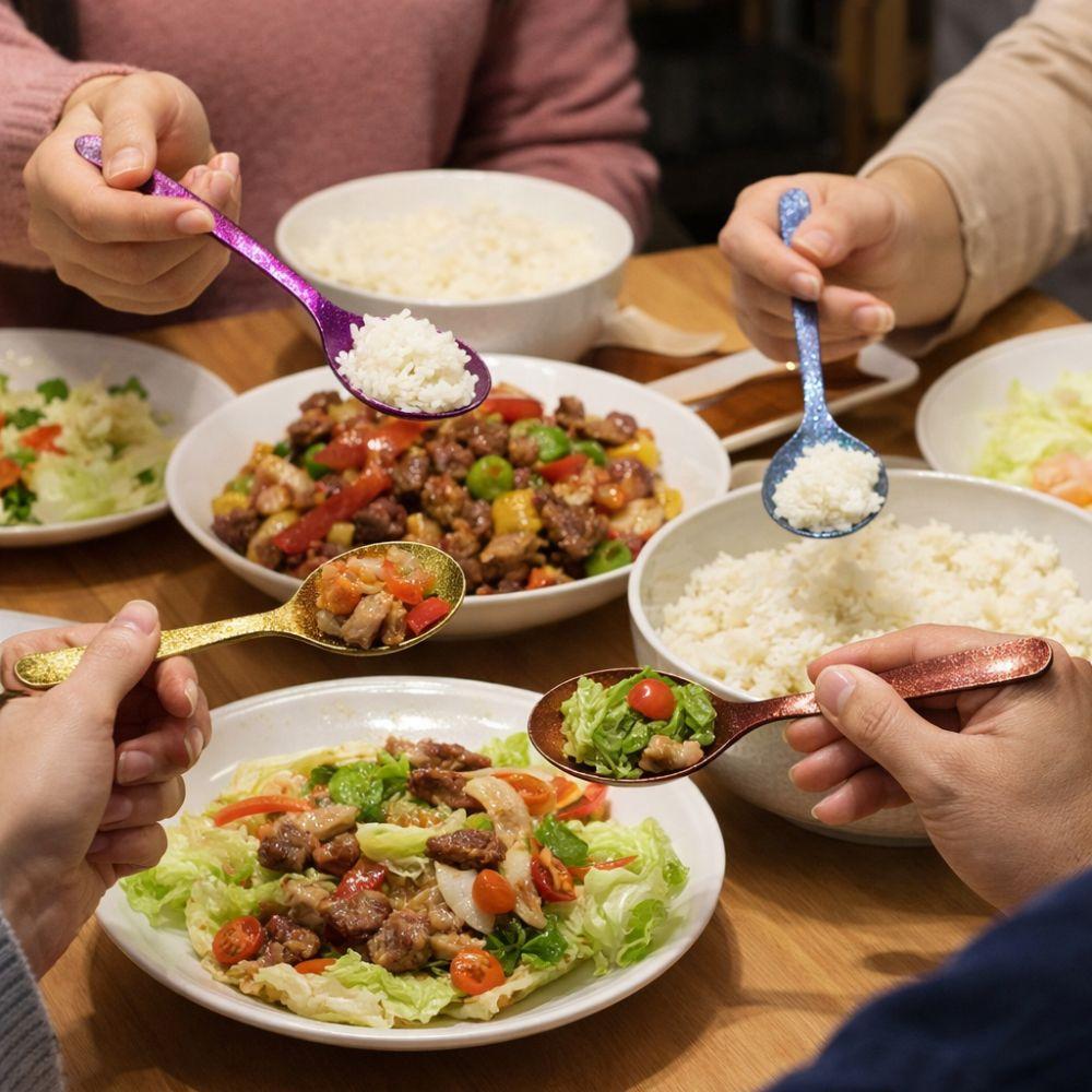 Mildew-proof Titanium Soup Spoon Corrosion-resistant Dining Spoon Ice Cream Scoop Home Dining