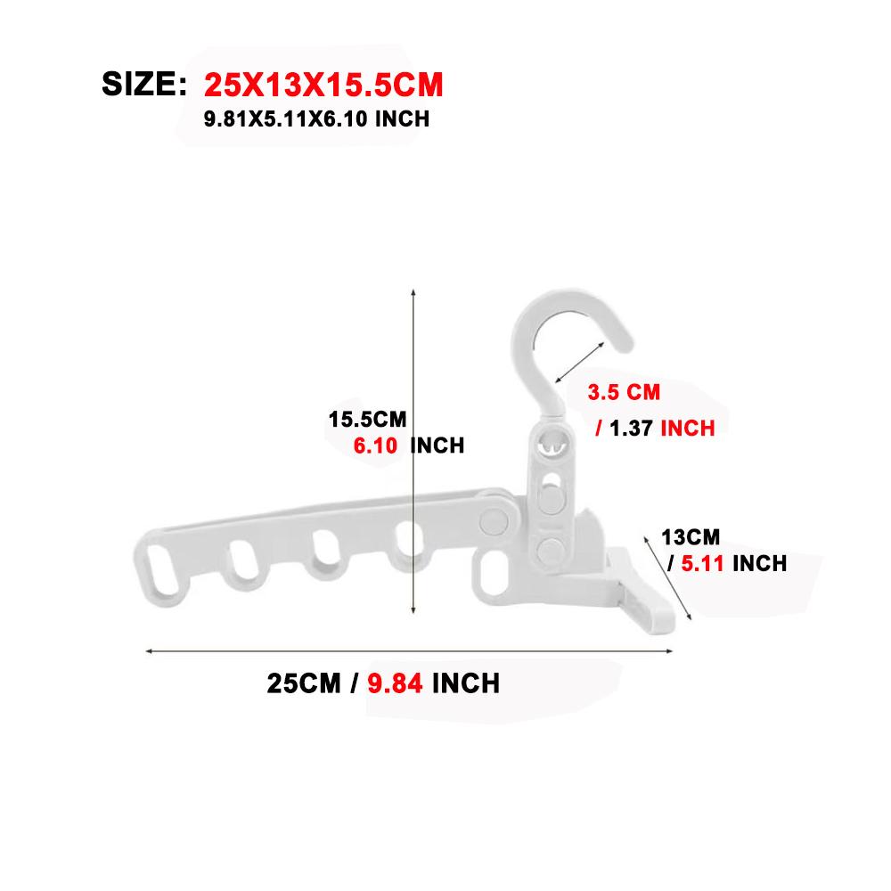 1 buc Umeraș pentru haine pliabil cu cinci găuri Umeraș portabil de călătorie Suport pentru uscare Umeraș pliabil pentru haine