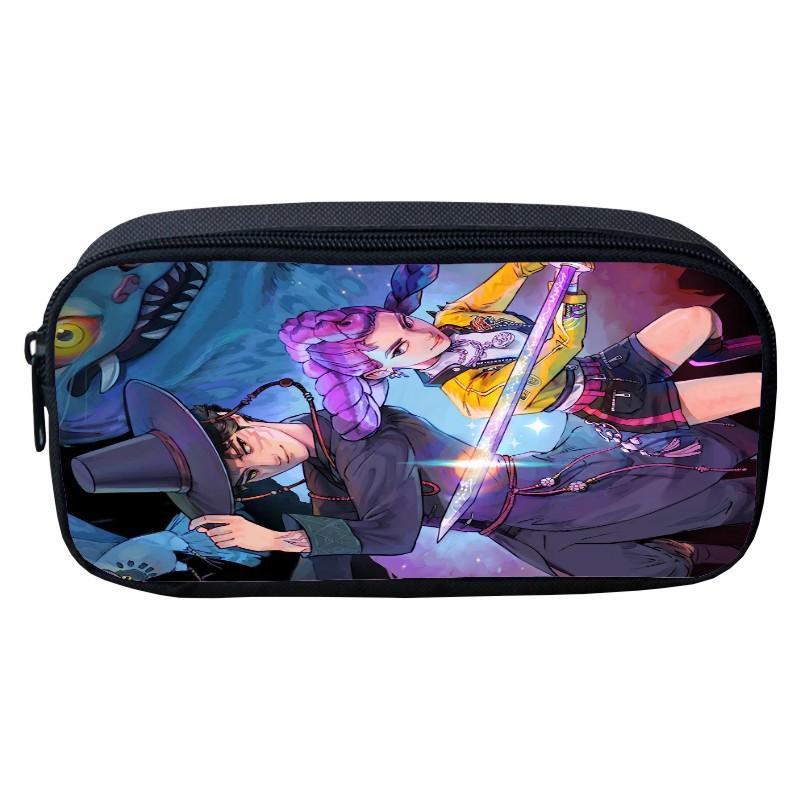Printed Huntrix Kpop Witch Hunters K-POP Pencil Case, Cartoon Children's Student Storage Stationery Case