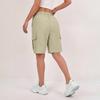 Women's Sports Shorts Casual Loose Solid Color High Waisted Pocket Shorts
