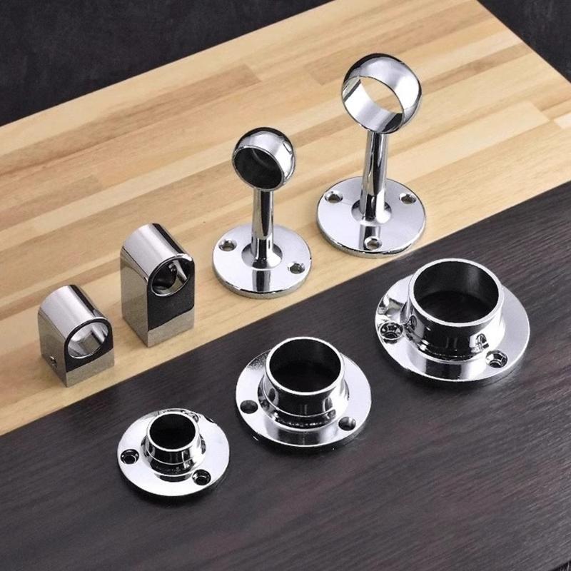 Steel Wardrobe Flange Brackets Connectors Metal Pipe Connectors Wardrobe Flange for Secure & Stylish Closet Assembly