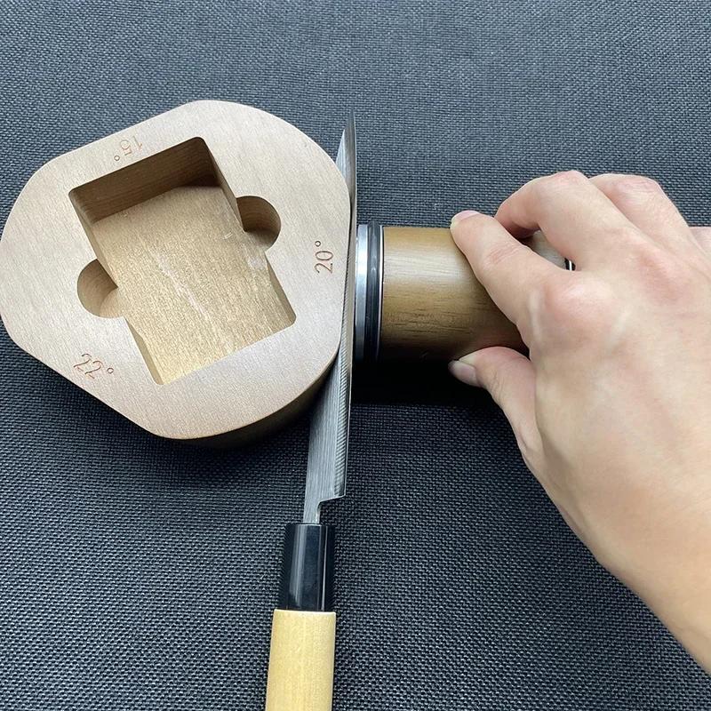 Nuovo Kit Affilacoltelli a Rotella Porta Coltelli Magnetico Angolo Regolabile Set Cilindrico Disco Lucidante Ceramico da Cucina Utensile da Cucina