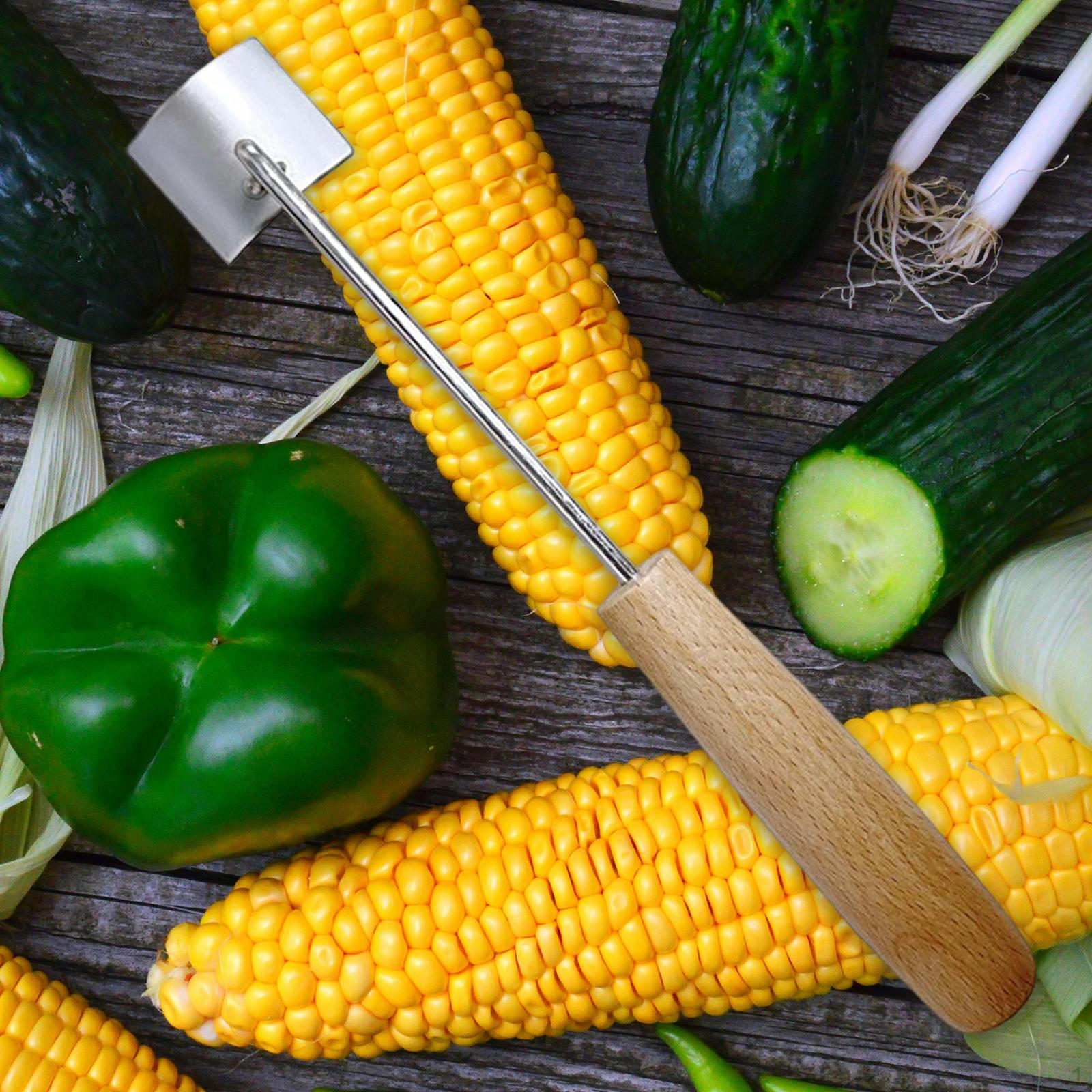 

Ручка из кукурузного дерева Компактный помощник для приготовления салатов Незаменимые кухонные гаджеты для легкой очистки для обедов на открытом воздухе