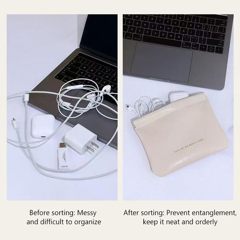 Pu Leather Simple Mini Lipstick Makeup Storage Bag Women Square Small Cosmetic Pouch Portable Make Up Key Organizer Bags