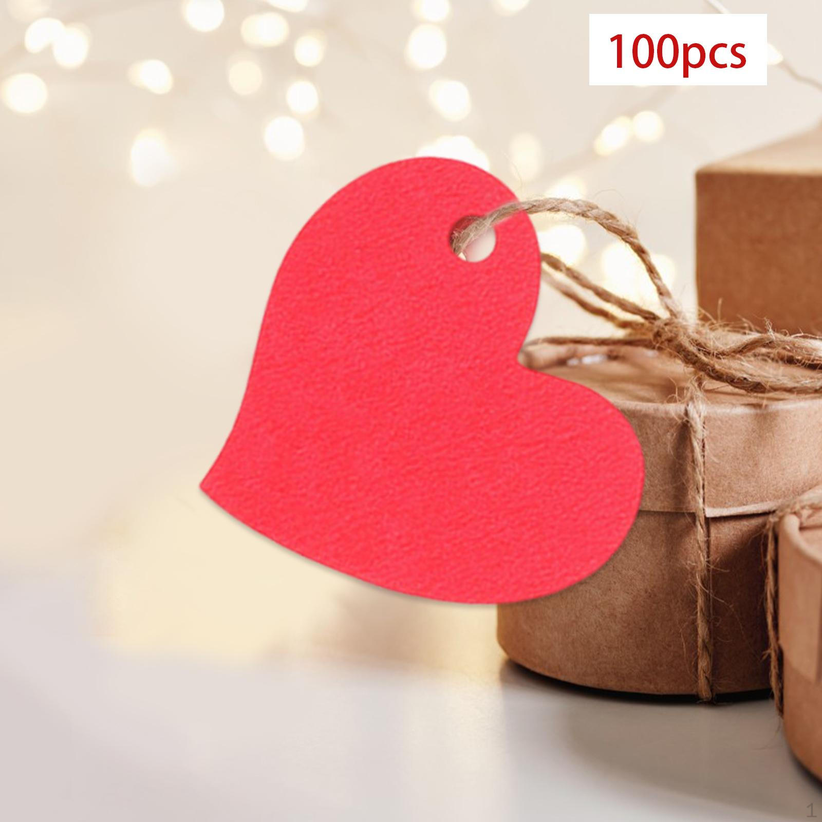 

100 шт., подарочные бирки, подвесная этикетка, сделай сам, с джутовой веревкой длиной 20 м, на День матери, День святого Валентина