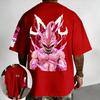 Dragon Ball Anime Cotton T-shirt 2026 Summer New Majin Buu Printed Men's Street Hip Hop Oversized Casual Short Sleeve Top