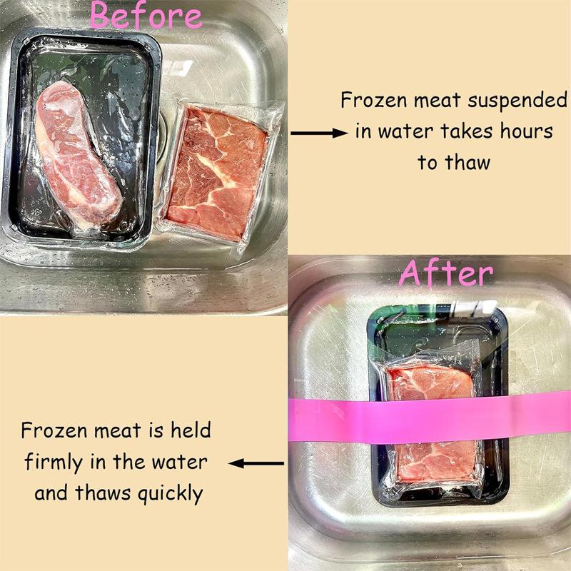 Meat Thawing Belt, Extra Long Silicone Thawing Belts for Frozen Meat