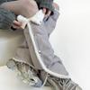 Women's Slouchy Leg Warmers with Side Split Buttons Solid Color Fleece Lined Drawstring Leg Covers Footless Long Socks