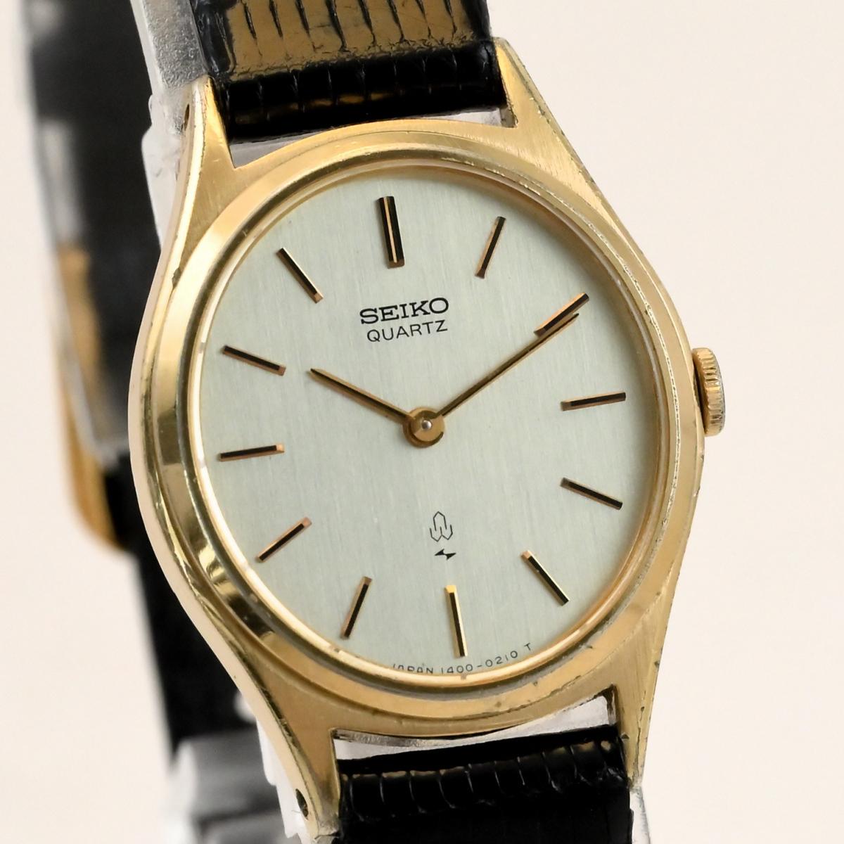 

[Б/У] SEIKO QUARTZ 22мм Овальной формы Позолоченный ASGP Ref.1400-5160