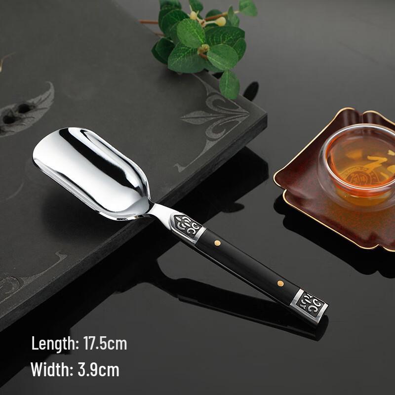 

Ebony Wood & Silver Tea Scoop Set