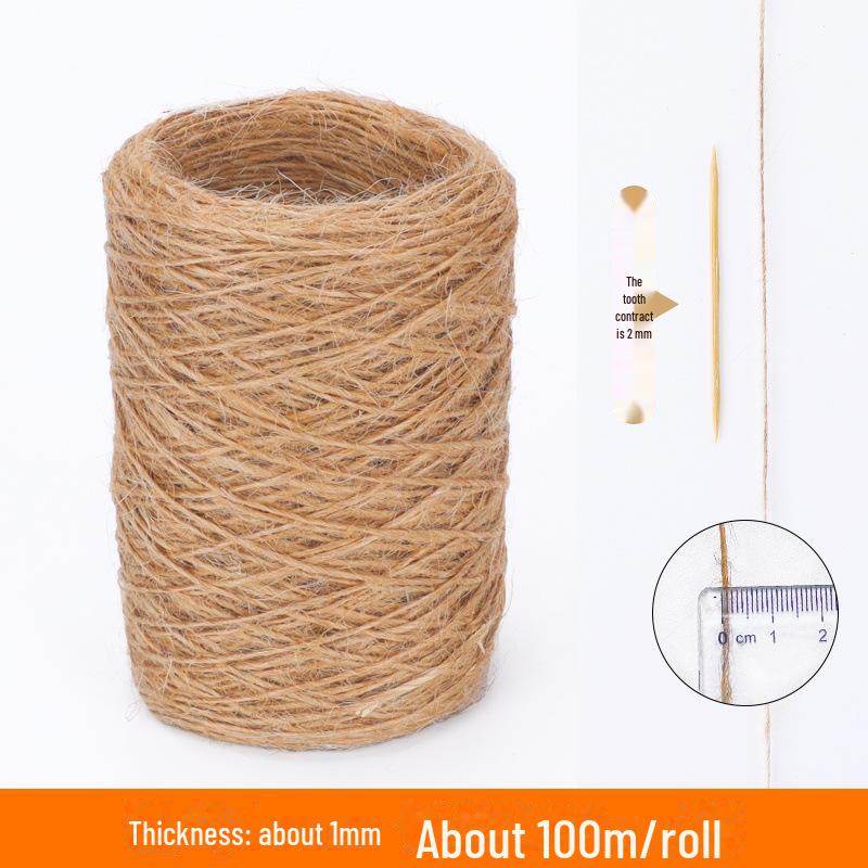 10m DIY Rattan Green Leaves with Hemp Rope for Kindergarten Decor