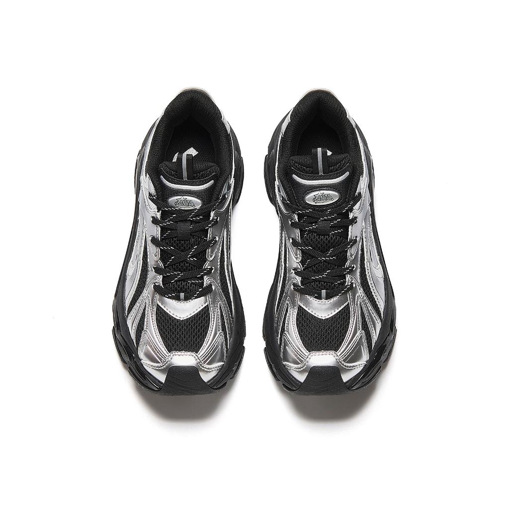 Anta Star Moon 3 Mecha Shoes Fashion Casual Women sneaker Black Silver 922548891-2
