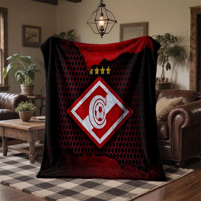 Spartak Moscow Print Flannel Blanket Soft Warm Sofa Bed Throw Blanket For Home Office Bedroom