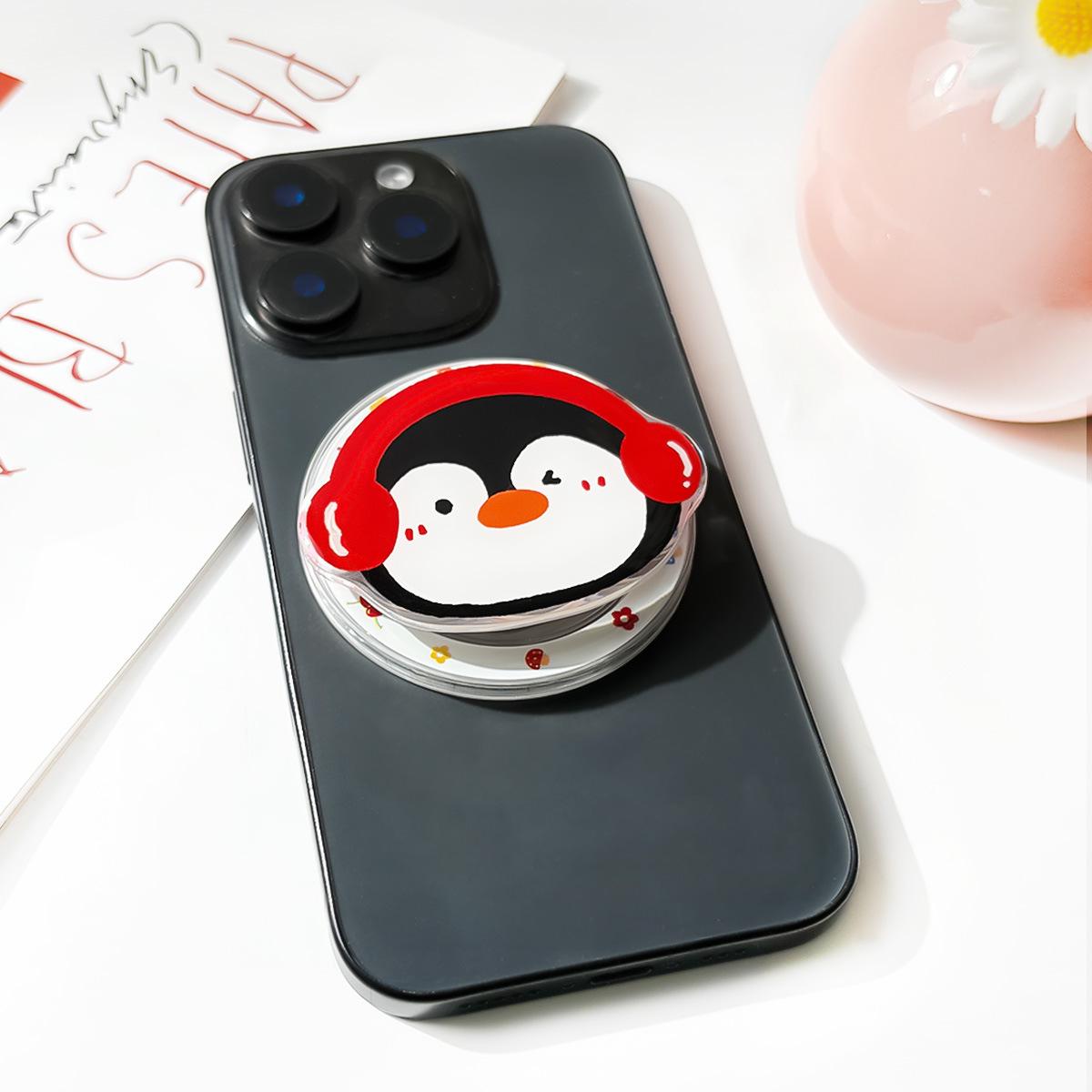 Cute Elephant Silicone Magnetic Phone Holder with Folding Telescopic Stand