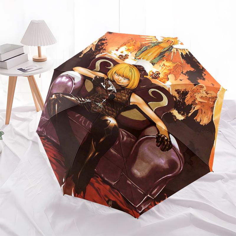 

1pc Angel of Death Outdoor Umbrella - Automatic Opening/Closing, Portable 3-Fold Design with 8-Bone Iron Frame - Perfect Gift for Fans, Travelers, Dai