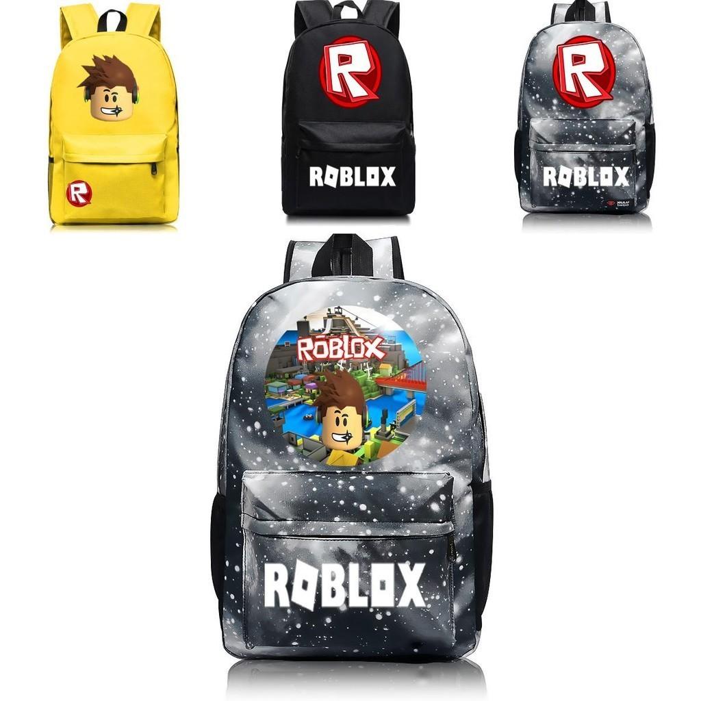 Wzór Roblox Plecak Szkolny dla Dzieci z Gwiaździstym Tłem i Dużą Pojemnością