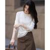 DEMANA Women's Lyocell Blend Long Sleeve Round Neck T-shirt