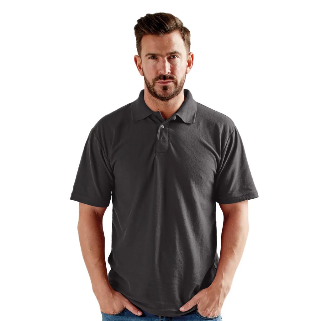 UCC 50/50 Mens Plain Pique Short Sleeve Polo Shirt