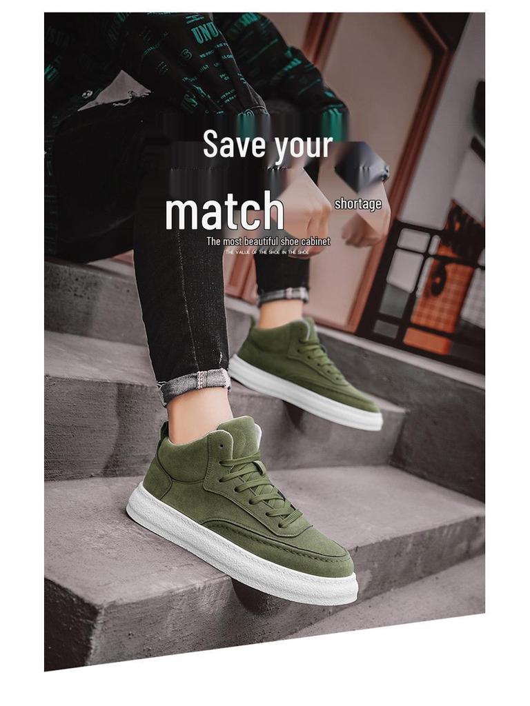 Herren Frühjahr 2025 Trendige Koreanische High-Top Slip-On Sneaker Lässig Vielseitig Sportschuhe