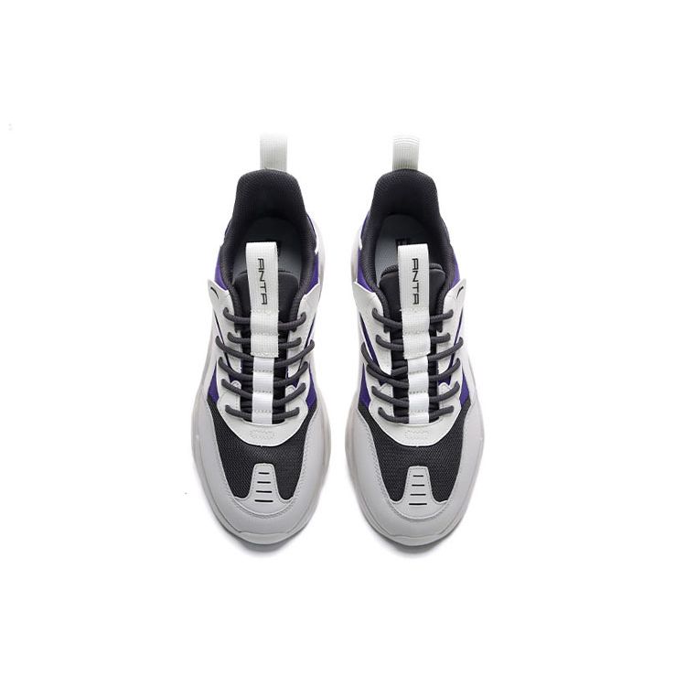 Anta Lifestyle Series Fabric Synthetic Leather Non-Slip Wear-Resistant Breathable Lightweight Low-Top Sports Casual Shoes Men sneaker 912038820-7