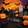 Wooden Grim Reaper Skeleton Decor Funny Cartoon Ornaments For Halloween Home Tabletop Decor