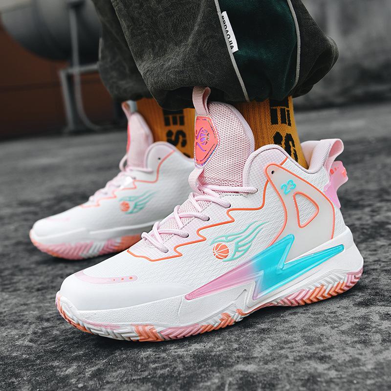 2025 large size 45 basketball shoes men's mandarin ducks new high-top sports shoes youth training actual basketball shoes