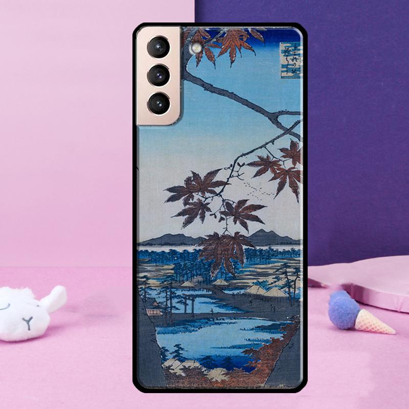 Ukiyo-e Japanese Style Art Phone Case For Samsung Galaxy S25 S24 Ultra S9 S10 S20 S21 S22 Plus S23 FE S24 FE Cover