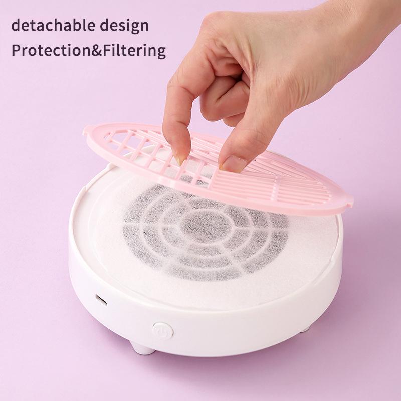 Aspirador de Unhas Profissional USB Coletor de Sucção de Pó Silencioso Removedor de Pó de Unhas em Gel Para Equipamento de Salão de Nail Art Filtro Removível