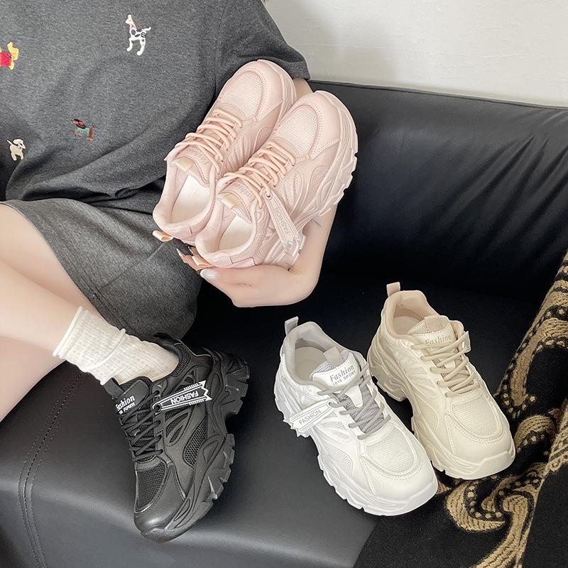 Casual Dad Shoes Women's Summer Platform 2025 New Versatile and High Breathable Little White Shoes Casual Sports Shoes Women's