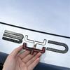 ABS Chrom Auto Front Stoßstange Emblem Abzeichen Aufkleber Schwarzes Carbon Logo Refit Aufkleber Für BYD SEAl EV DMi 2023 2024 2025 Zubehör