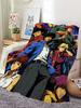 Warm Plush Anime Flannel Blanket for Living Room Sofa TV Office Bedroom Travel Gift CCOWBOY BBEBOP Series