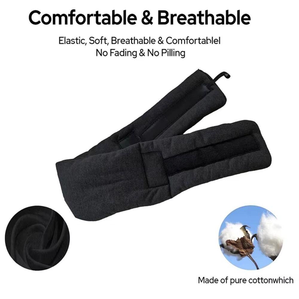 Blackout Head Strap with Eye Mask Soft Travel Pillow for Airplanes 3D Sleep Eye Mask  Long Flight