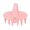 Silicone Bath Shower Body Scrubber Cleansing Brush Men Women Portable Exfoliating Shampoo Brush Pink