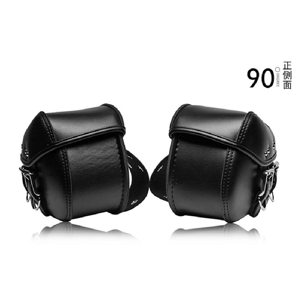 Universelles Mini-Paar Motorrad PU-Leder Seiten-Sattel-Gepäcktaschen Metallschnalle